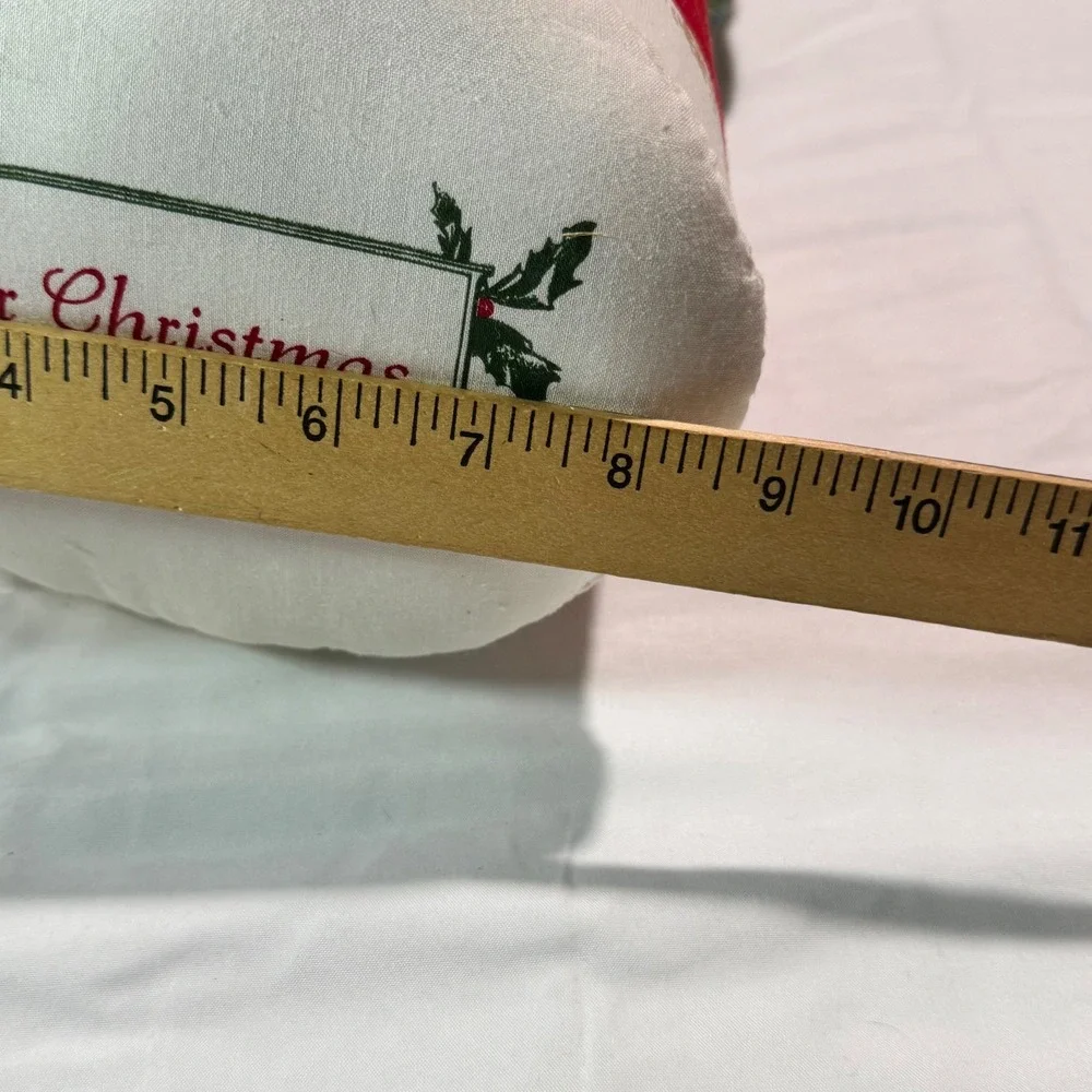 Father Christmas Stuffed Standing Fabric Santa Doll Holiday Decor 19in Red